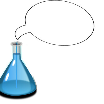 Beaker with empty quote coming out of it