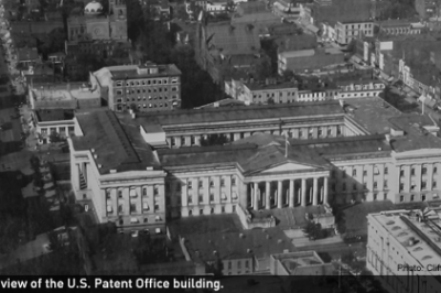 Aerial view of the U.S. Patent Office building; Image source: Cliff/Flickr