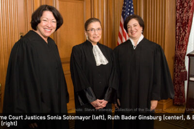 Justices Sonia Sotomayor, Ruth Bader Ginsburg, & Elena Kagan. Photo: S. Petteway