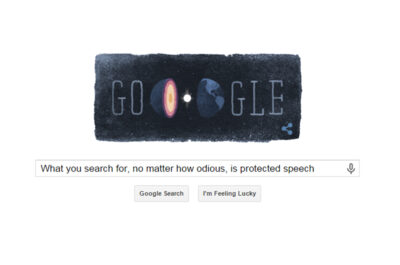 What you search for, no matter how odious, is protected speech.