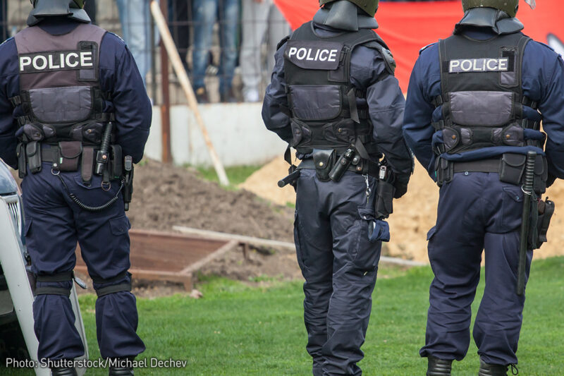 Police in SWAT gear