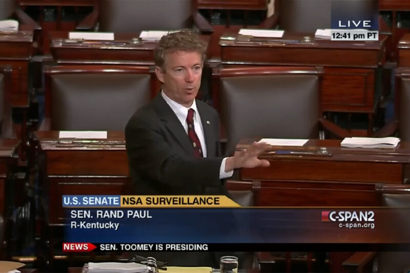 Senator Rand Paul filibuster against the Patriot Act