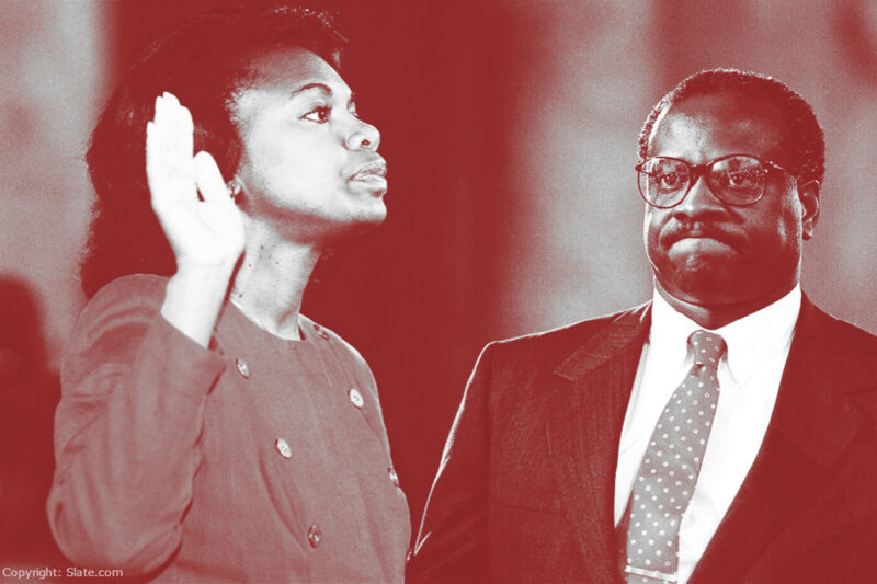 Anita Hill and Clarence Thomas