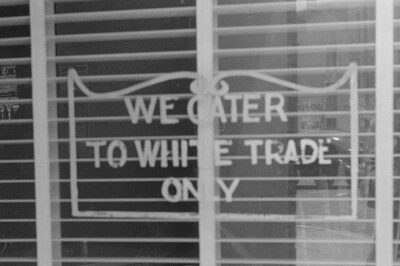 We Cater to White Trade Only Sign