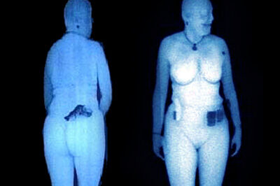 Woman in backscatter x-ray