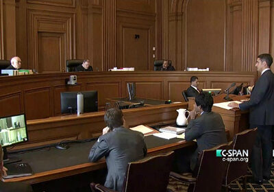 Photo of ACLU v. Clapper argument in Second Circuit