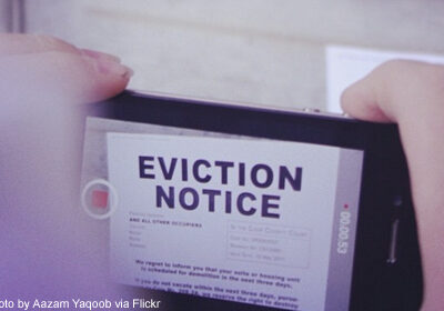 photo of eviction notice
