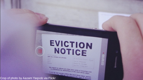 photo of eviction notice