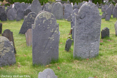 Photo of old gravestones