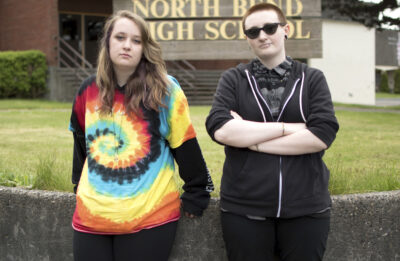 Two students at North Bend High School