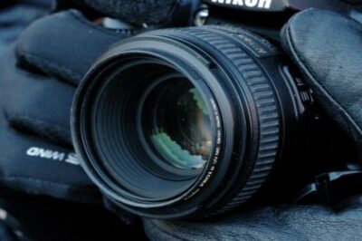 closeup of camera lens