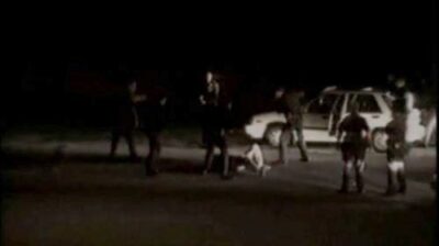 Still from Rodney King beating video