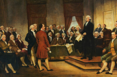 Detail from painting "Washington as Statesman at the Constitutional Convention"