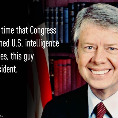 The last time that Congress constrained US intelligence authorities, Jimmy Carter was presedent.