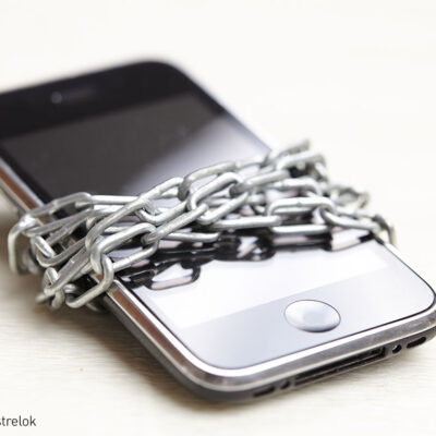 Cell phone in chains