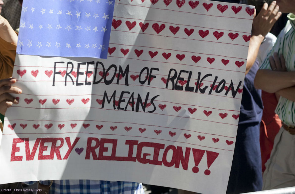 Freedom Religon Sign Celebrate Religious Freedom Day On January 16!