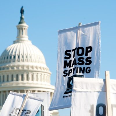 Stop Mass Spying protest