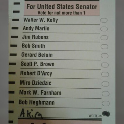 Write in Ballot Selfie