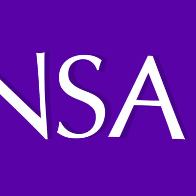 "NSA" in the style of Yahoo's logo