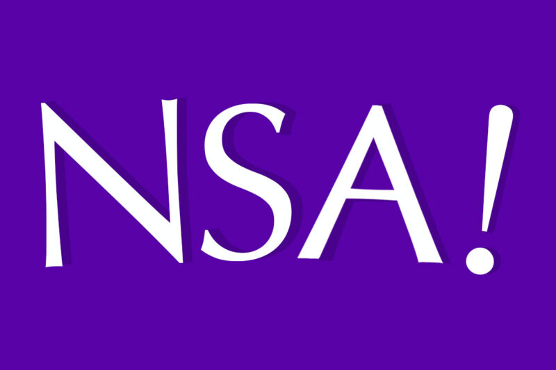 "NSA" in the style of Yahoo's logo