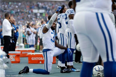 Colt Player Protesting Anthem