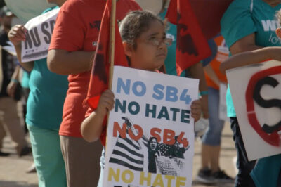 Girl Protesting SB4