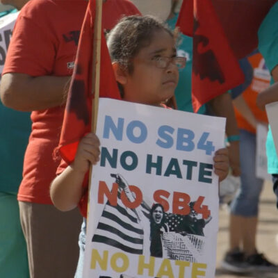 Girl Protesting SB4