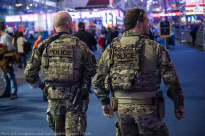 ICE agents patrolling mall