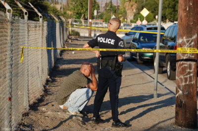 LAPD Officer on the Sidewalk