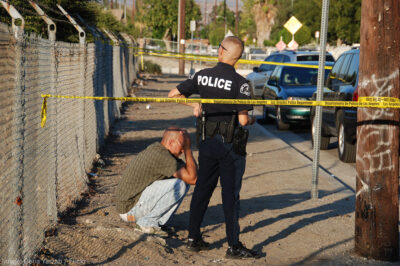 LAPD Officer on the Sidewalk