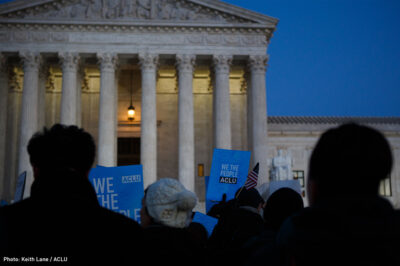 Protest outside Supreme Court