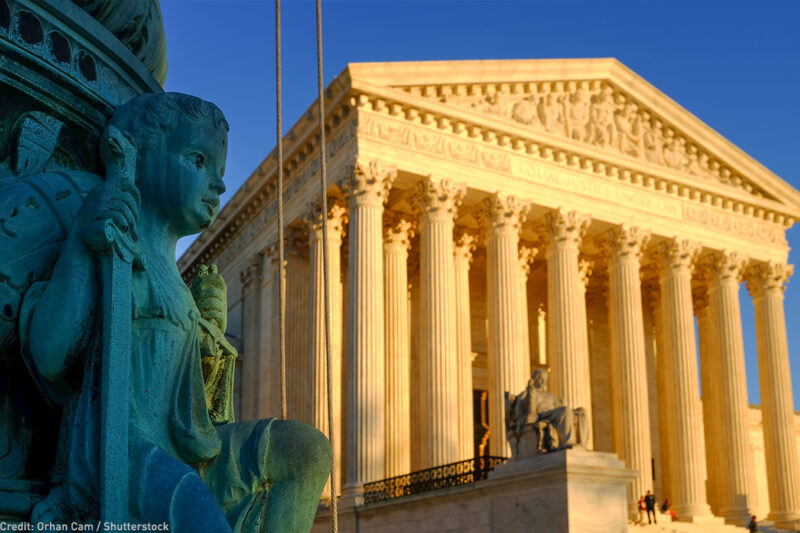Supreme Court with sun light