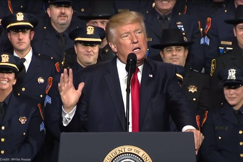 Trump Speaking to Police