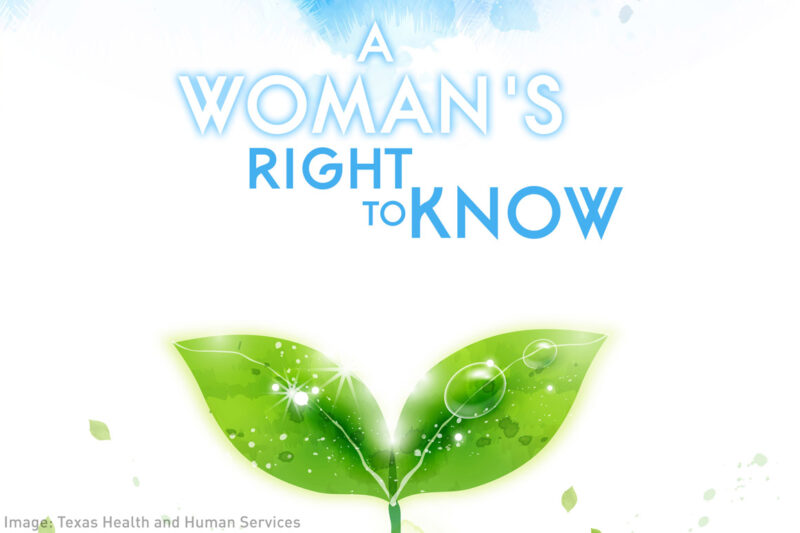 A Woman's Right to Know Brochure Cover