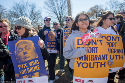 Youth protesting for DACA protections