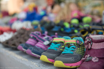 Children's shoes placed together