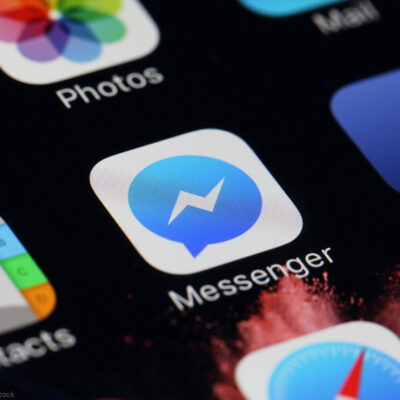 FB Messenger app icon on phone