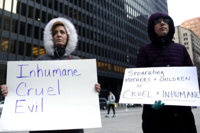 Signs at a protest