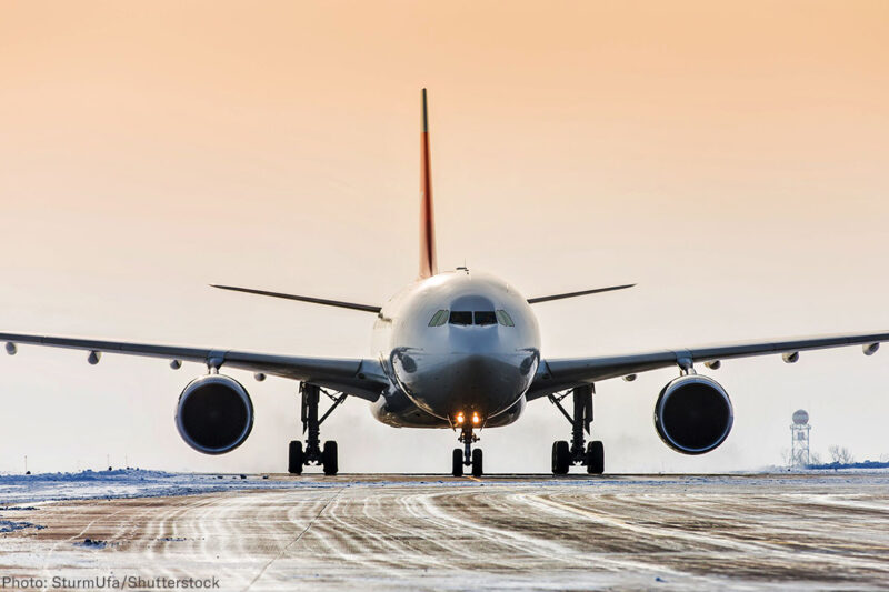 Plane on runway