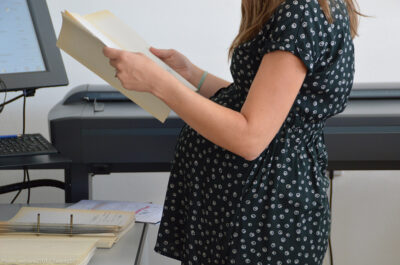 Pregnant Office Worker