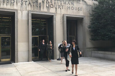 ACLU Lawyers leaving the court house