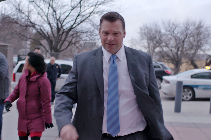 Kris Kobach walking