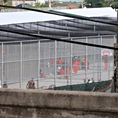 Incarcerated people during time in the yard