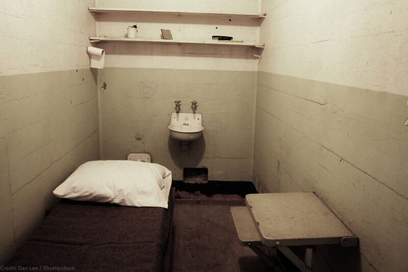 Prison cell interior