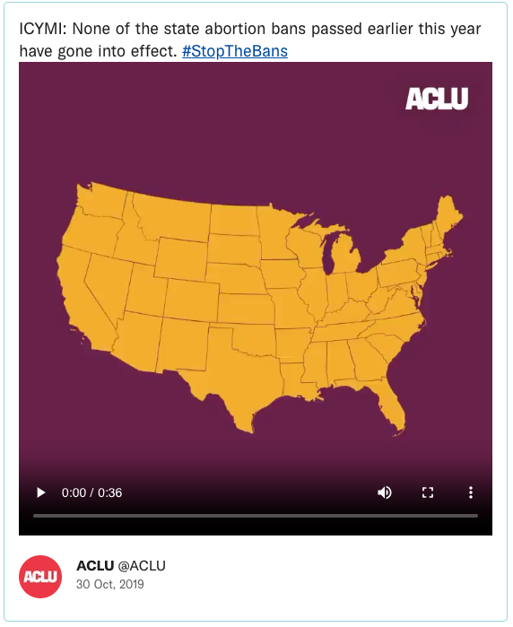 ICYMI: None of the state abortion bans passed earlier this year have gone into effect. #StopTheBans