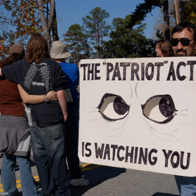 Anti-Patriot Act demonstrators