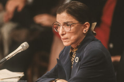 Ruth Bader Ginsburg during confirmation hearings for the US Supreme Court, 1993