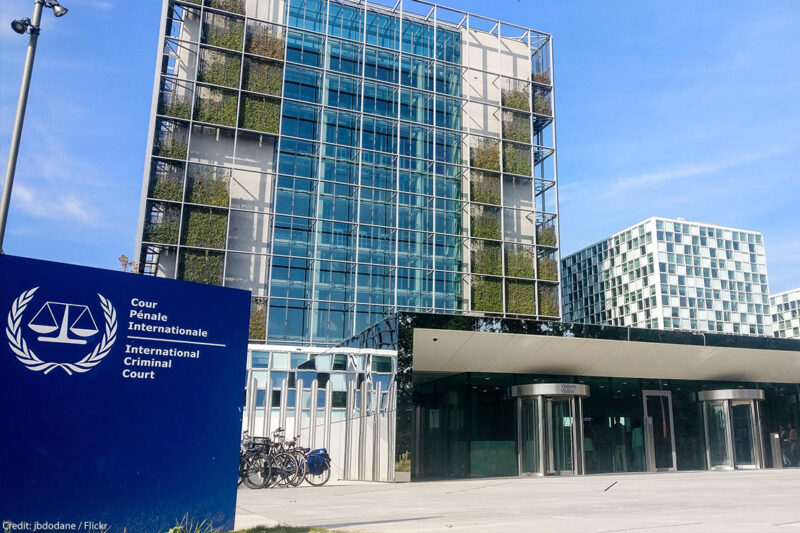 International Criminal Court in Den-Hagg, Netherlands.