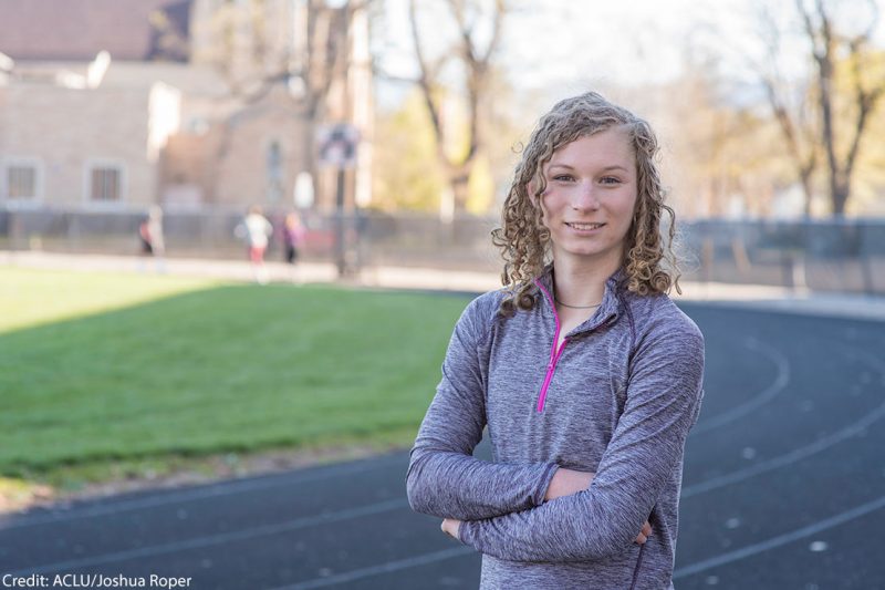 Image of Lindsay Hecox, ϰſ client, on a track field.