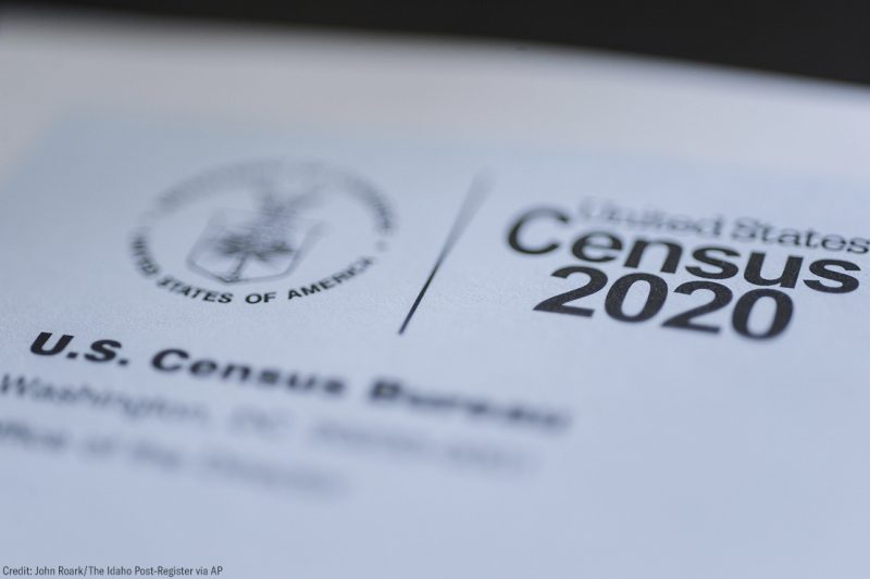 The cover of the US Census form